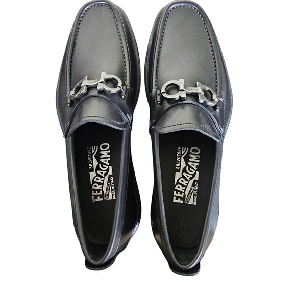 NEW Ferragamo Men David Double Gancini Thick Lug Leather Loafers 6D Quiet Luxury - Picture 11 of 12